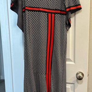 Stylish Black and Red Checkered Dress